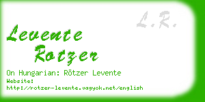 levente rotzer business card
