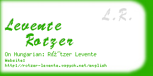 levente rotzer business card